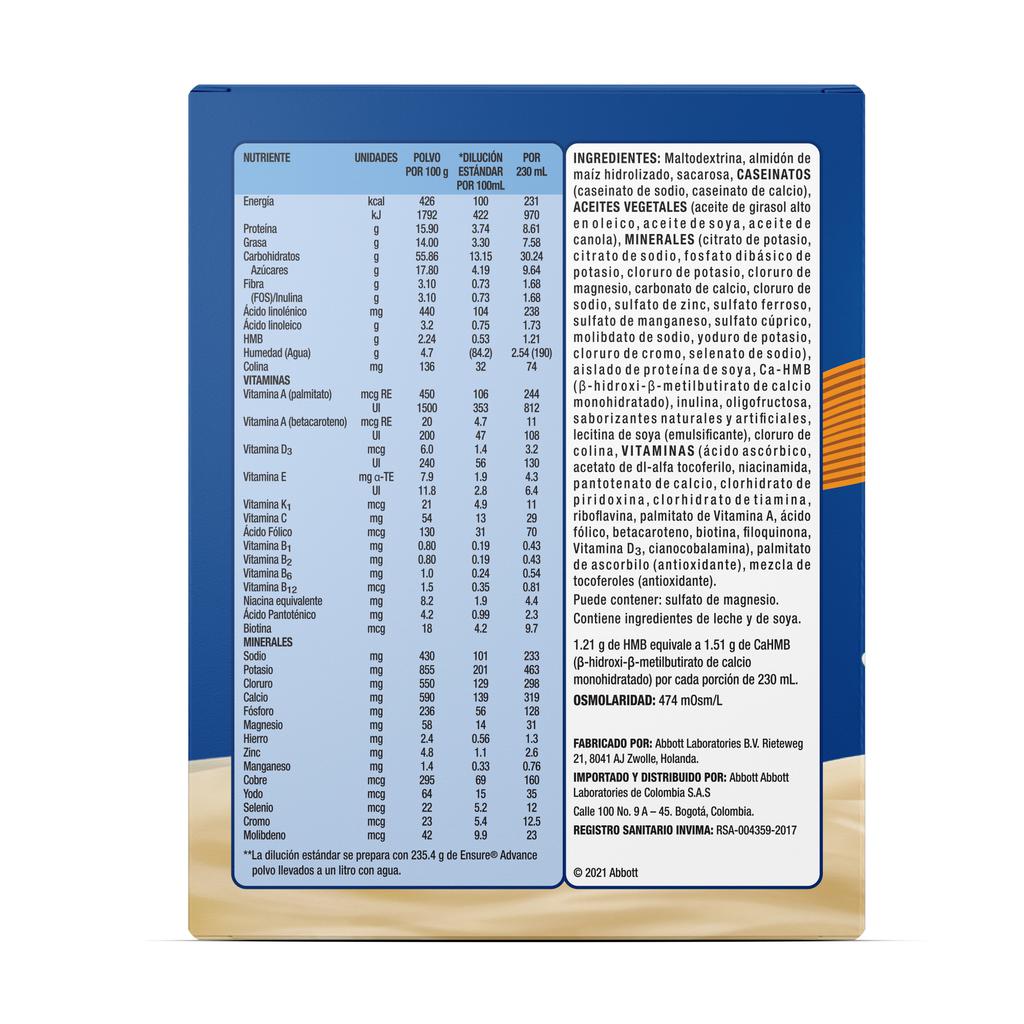 Ensure Food Supplement 2 Units / 850 g | PriceSmart | Honduras