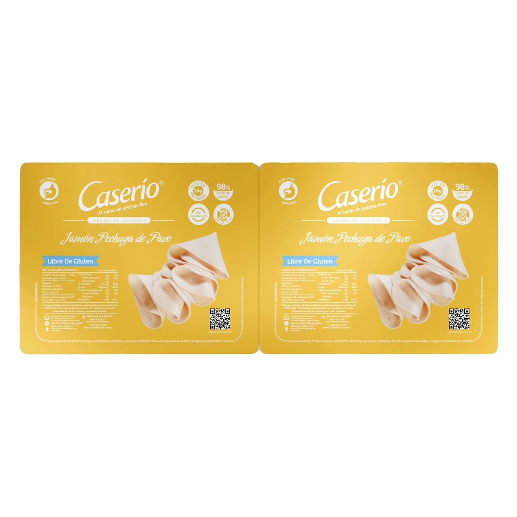 Caserio Jamón Pechuga de Pavo 2 Unidades / 340 g / 12 oz