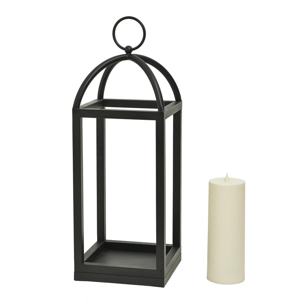 Stylecraft Home Collection Steel Lantern with LED Candle Light