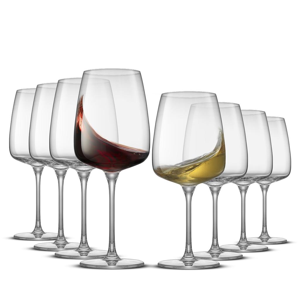 JoyJolt Glass Wine Glasses 8 Pieces