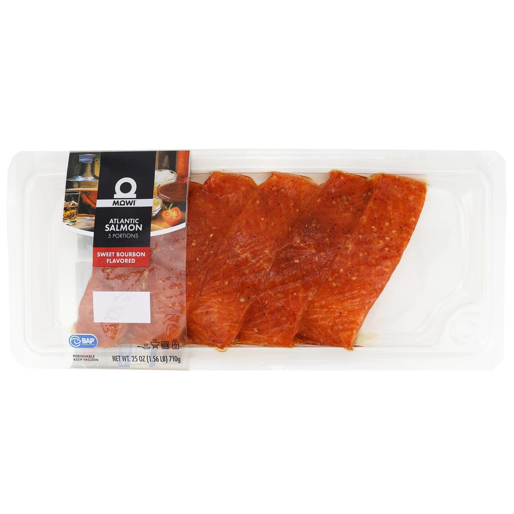 Mowi Sweet Frozen Bourbon Salmon Portions 710 g / 1.56 lb
