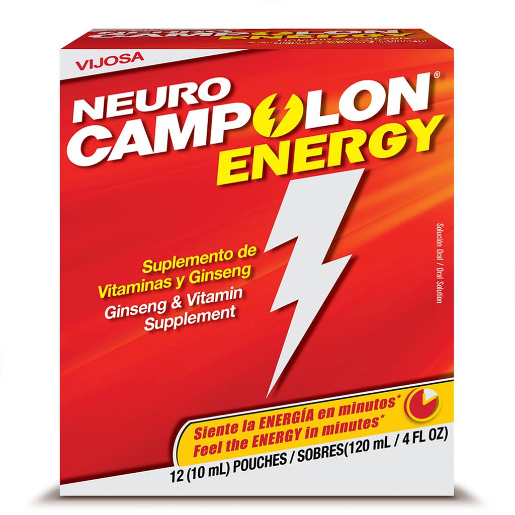 Neuro Campolón Suplemento de Vitaminas y Ginseng 2 Paquetes / 12 Unidades / 10 mL