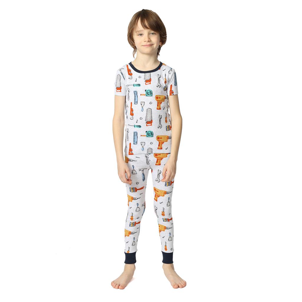 Kids Headquarters Boys' Cotton Pajamas 4 Pieces