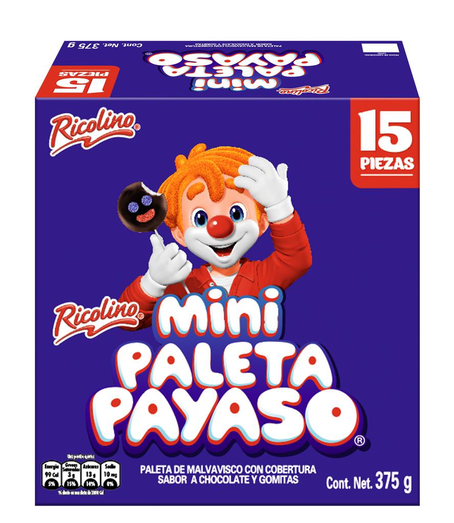 Ricolino Mini Marshmallow Clown Lollipop with Chocolate 15 Units / 25 g
