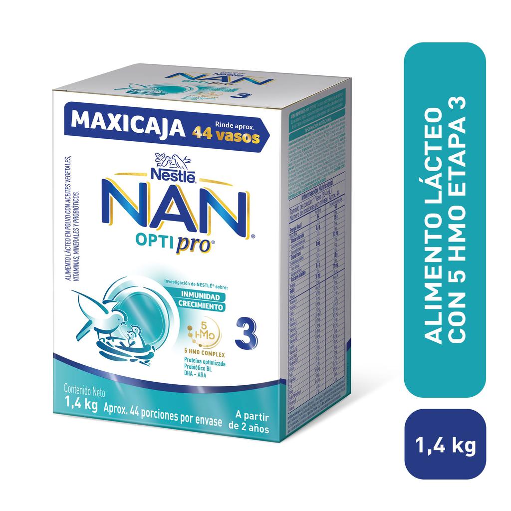 NAN Optipro Etapa 3 Alimento Lácteo en Polvo 2 Unidades / 700 g