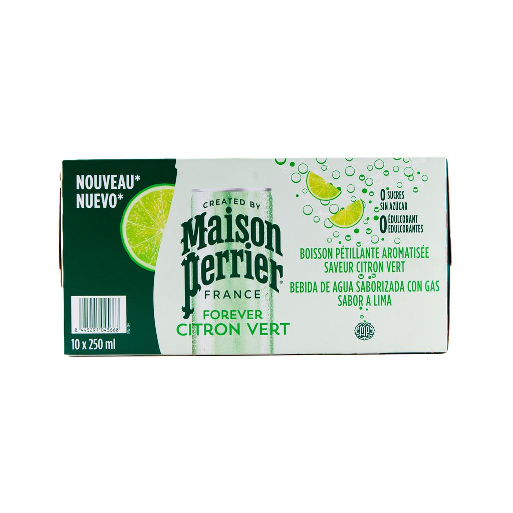 Maison Perrier Sparkling Water With Lime Flavor 10 Units / 250 Ml / 8.5 Oz