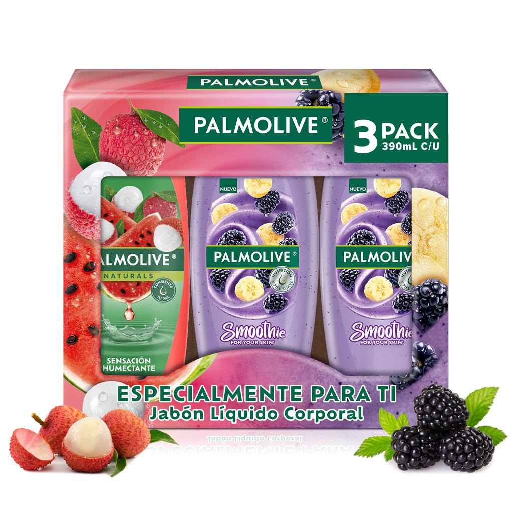 Palmolive Set de Jabón Líquido Corporal 3 Unidades / 390 mL