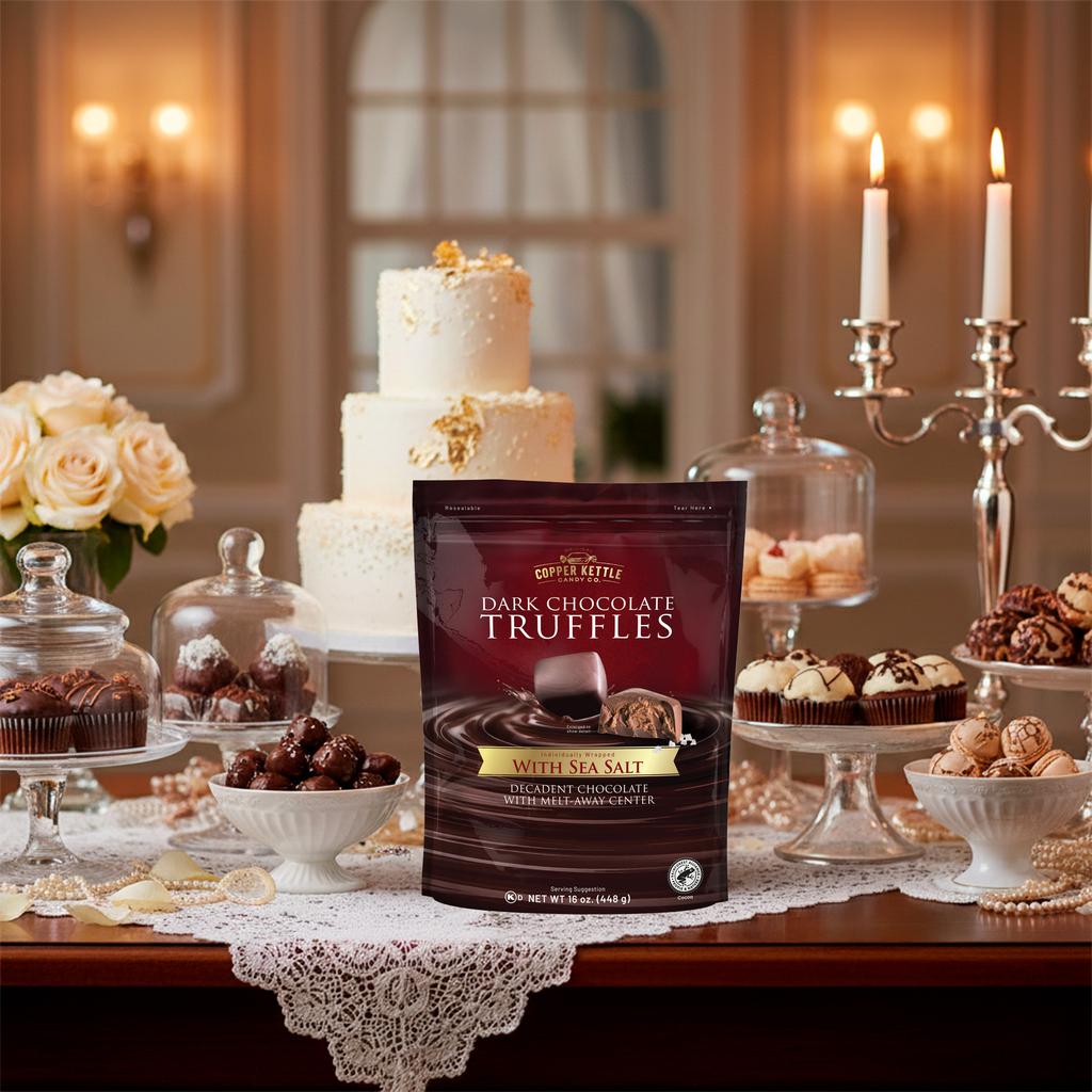 Copper Kettle Trufas de Chocolate Oscuro con Sal Marina 448 g / 16