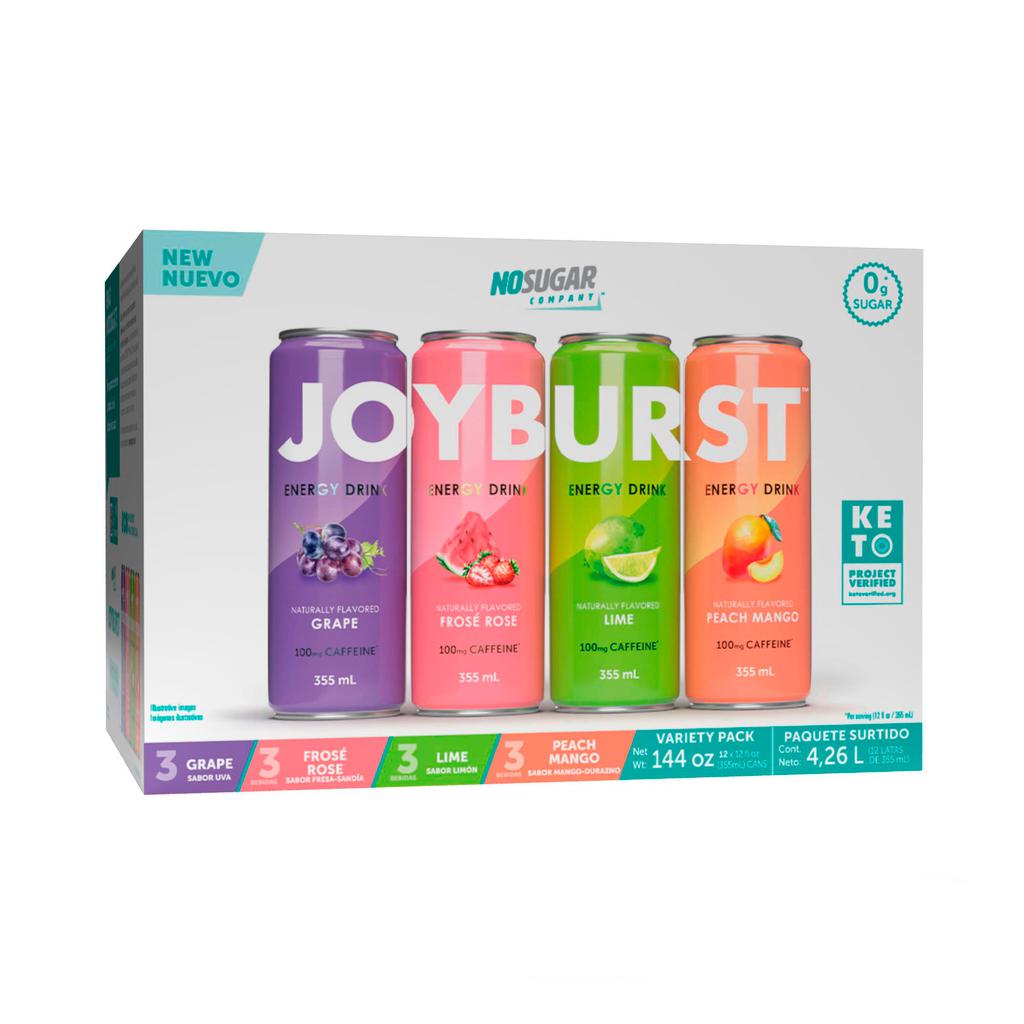 Joyburst Sparkling Energy Drink - No Added Sugar 12 Units / 355 mL / 12 oz