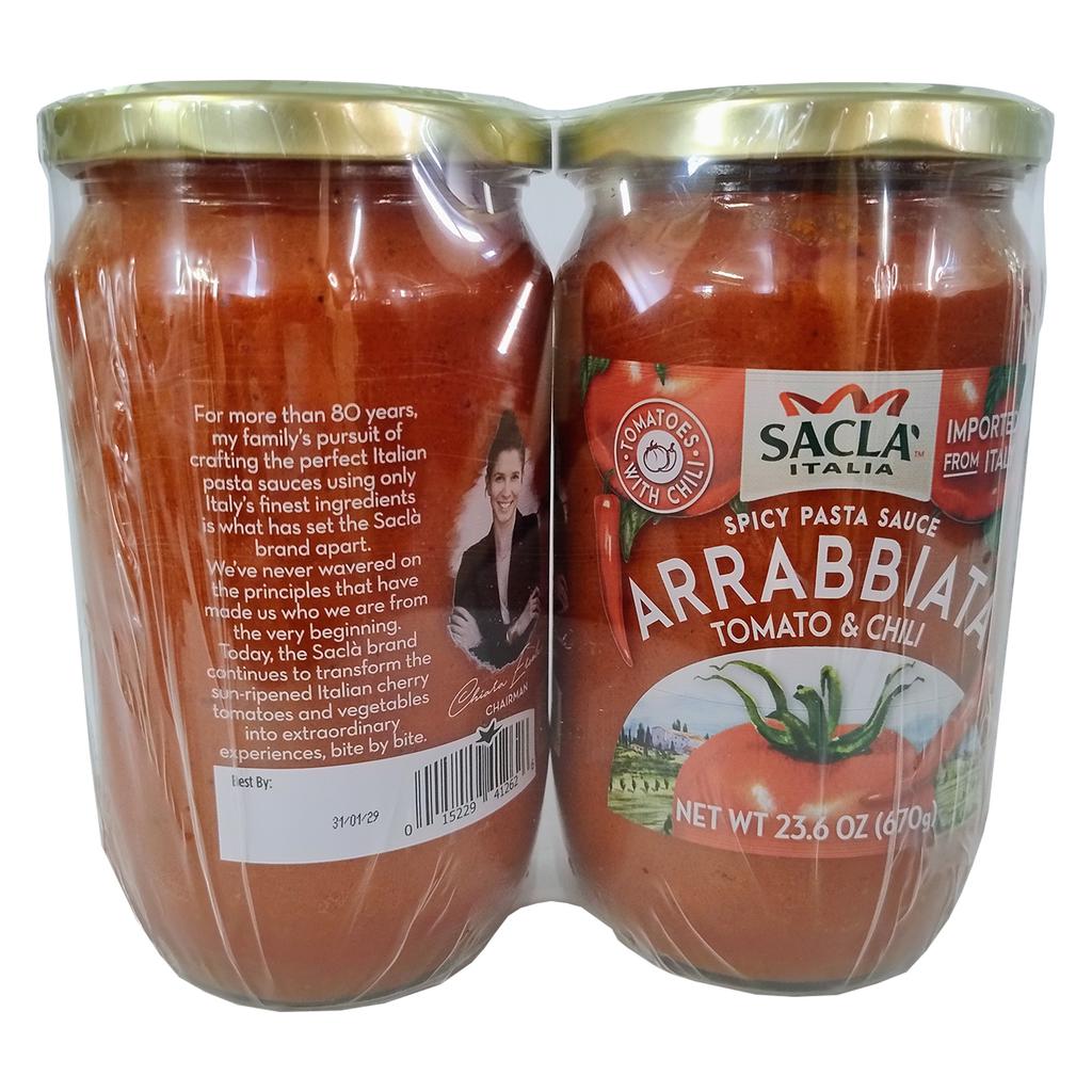 Sacla Hot Sauce for Arrabbiata Pasta with Tomatoes and Chili Peppers / 2 Units /