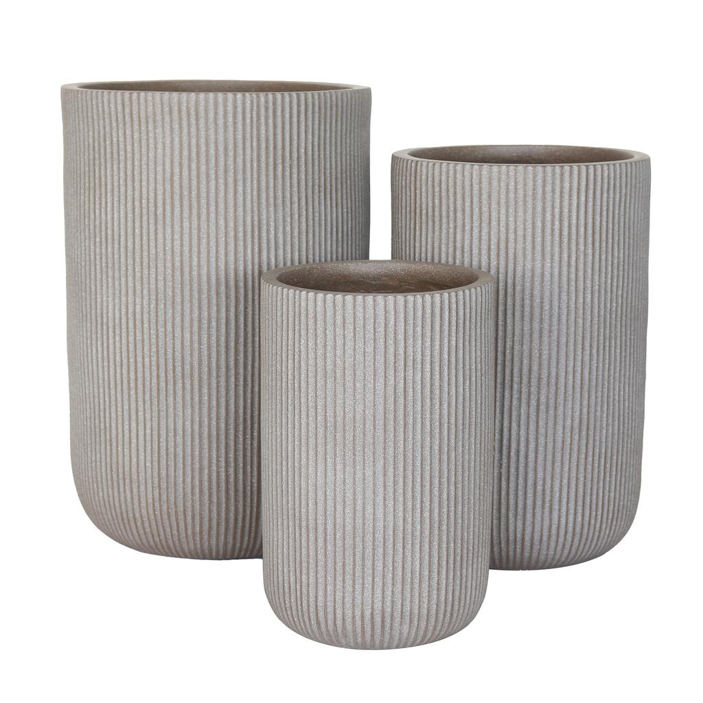 Pottery Land Set of 3 Handmade Clay Planters