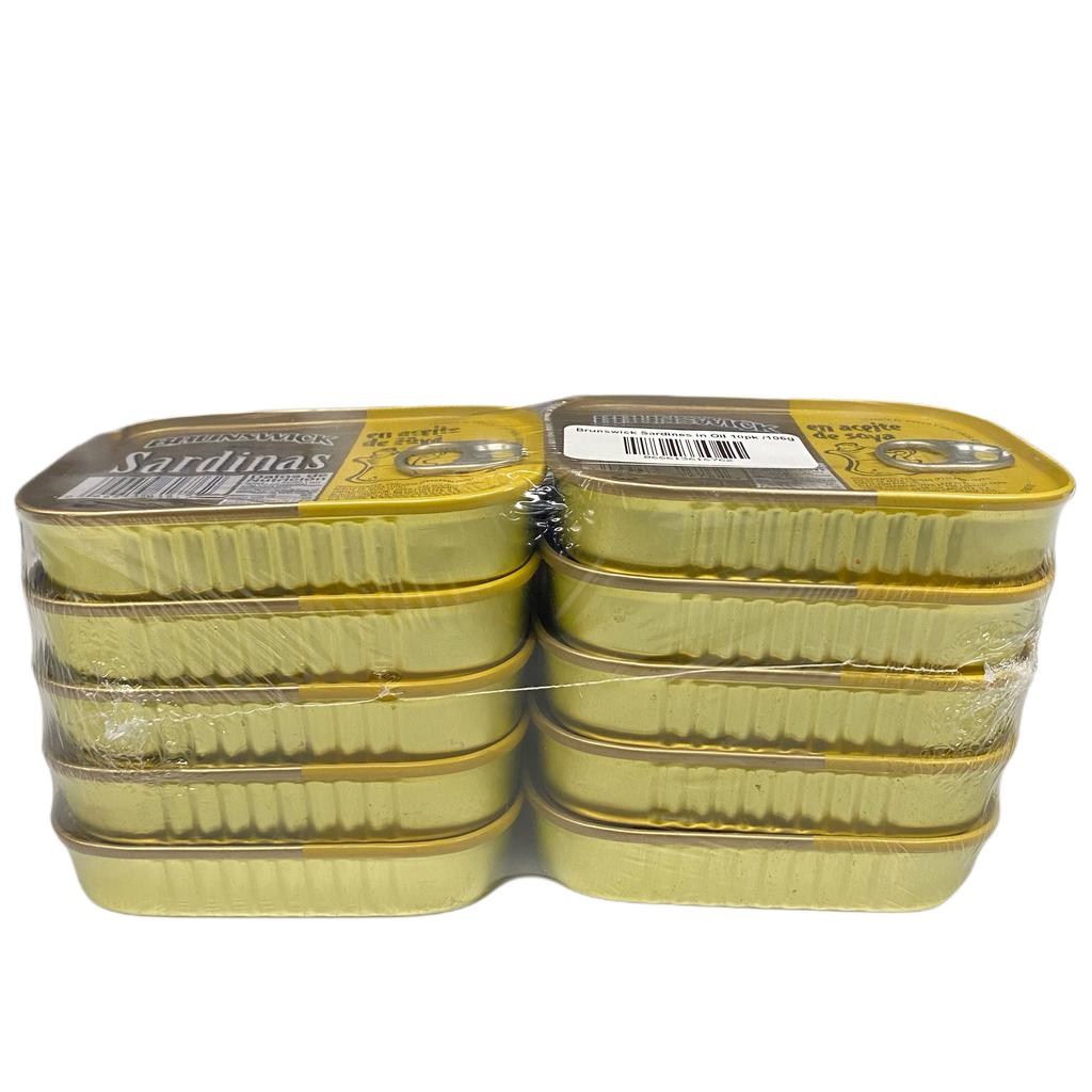 Brunswick Sardinas en Aceite de Soya 10 Unidades / 106 g