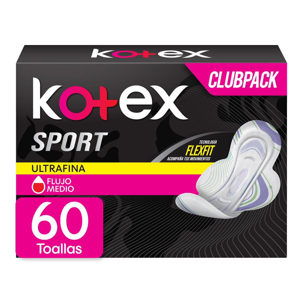 Kotex Sport Ultrafina con Alas 60 Unidades