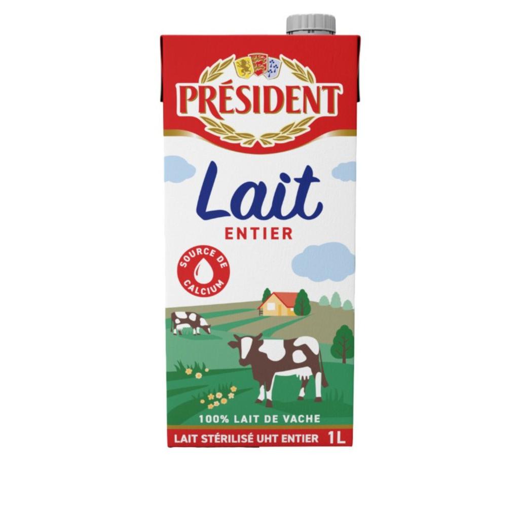 President Whole Cow's Milk 1 L