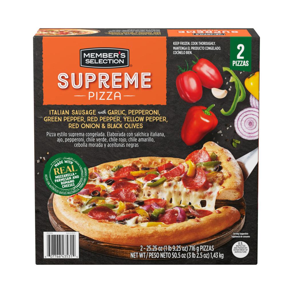 Member's Selection Supreme Pizza 2 Units / 716 g / 1.57 lb