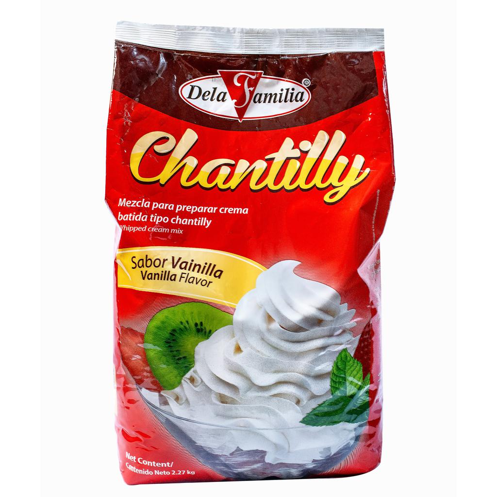 Dela Familia Mezcla para Preparar Crema Chantilly Sabor Vainilla 2.27 kg