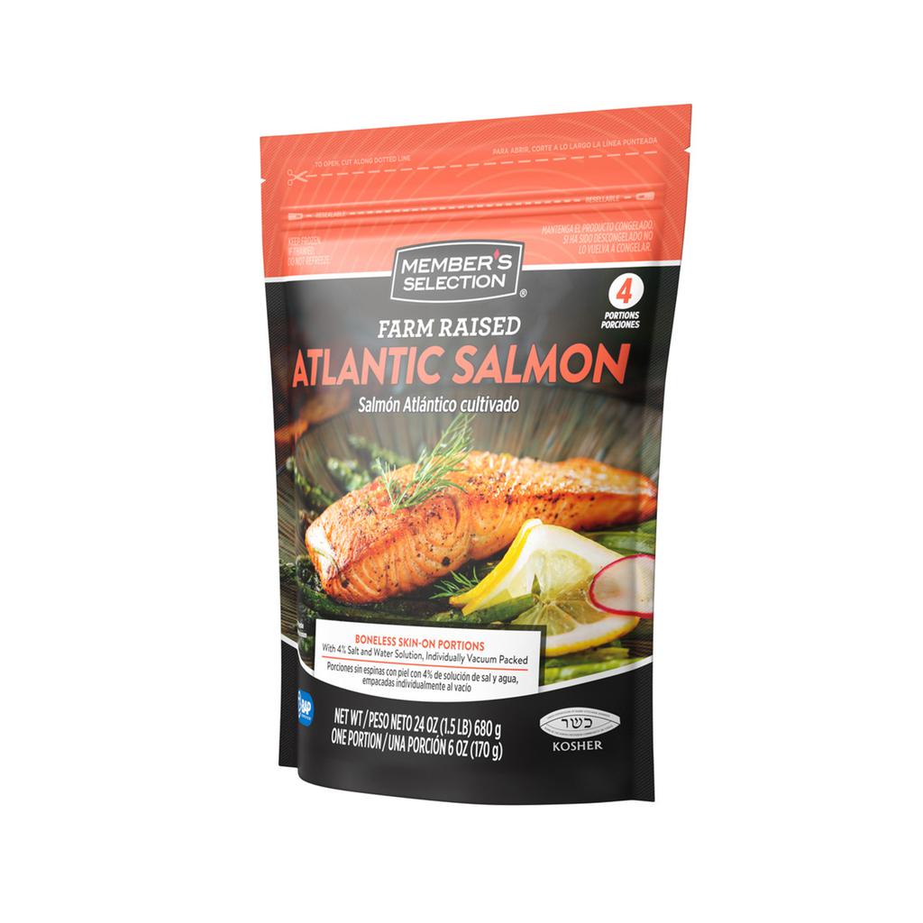 Member's Selection Porciones de Salmón Congelado con Piel sin