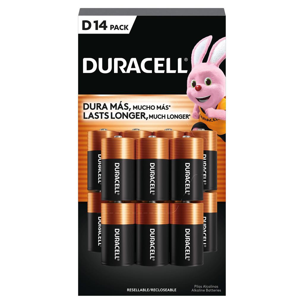 Duracell D Alkaline Batteries 14 Units