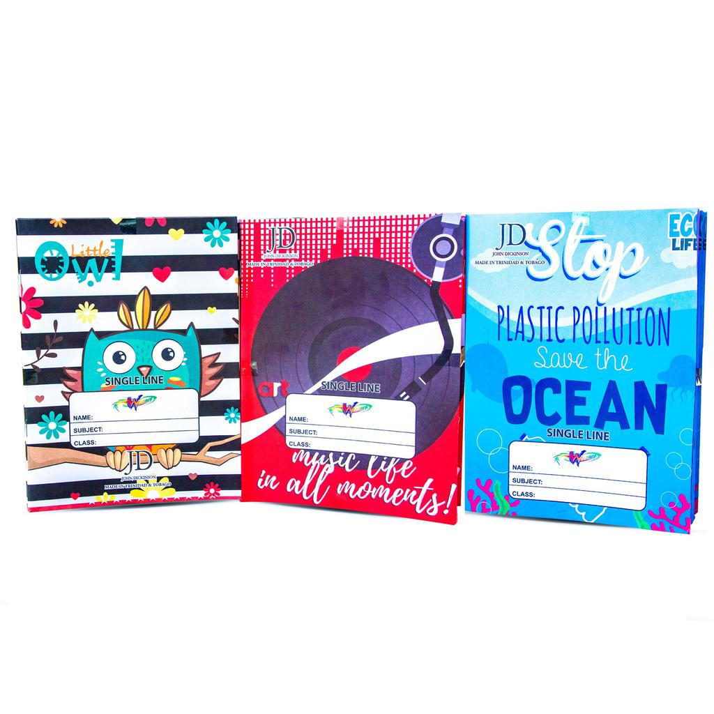 Winners Single Line Exercise Book with Assorted Designs 24 Units