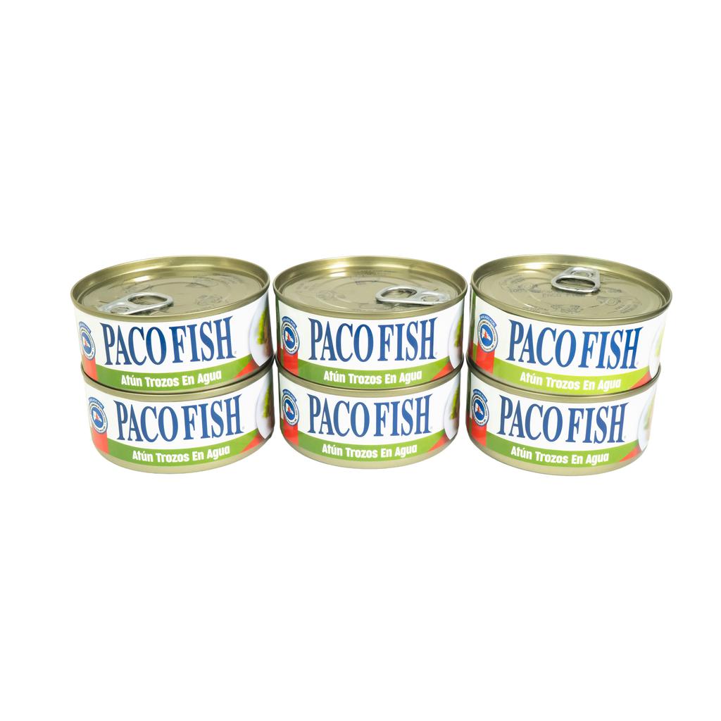 Paco Fish Atún Trozos en Agua 6 Unidades / 100 g