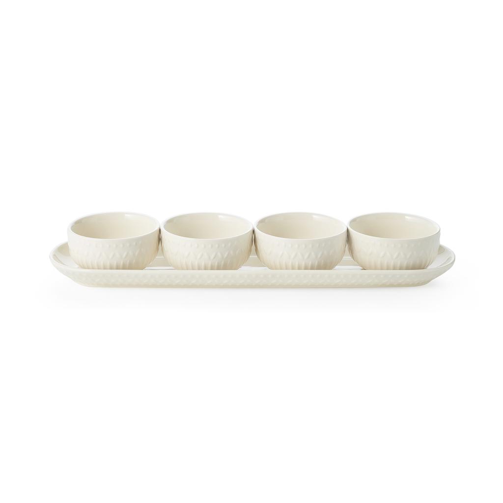 BAUM 5-Piece Oval Tray and Serving Bowl Set