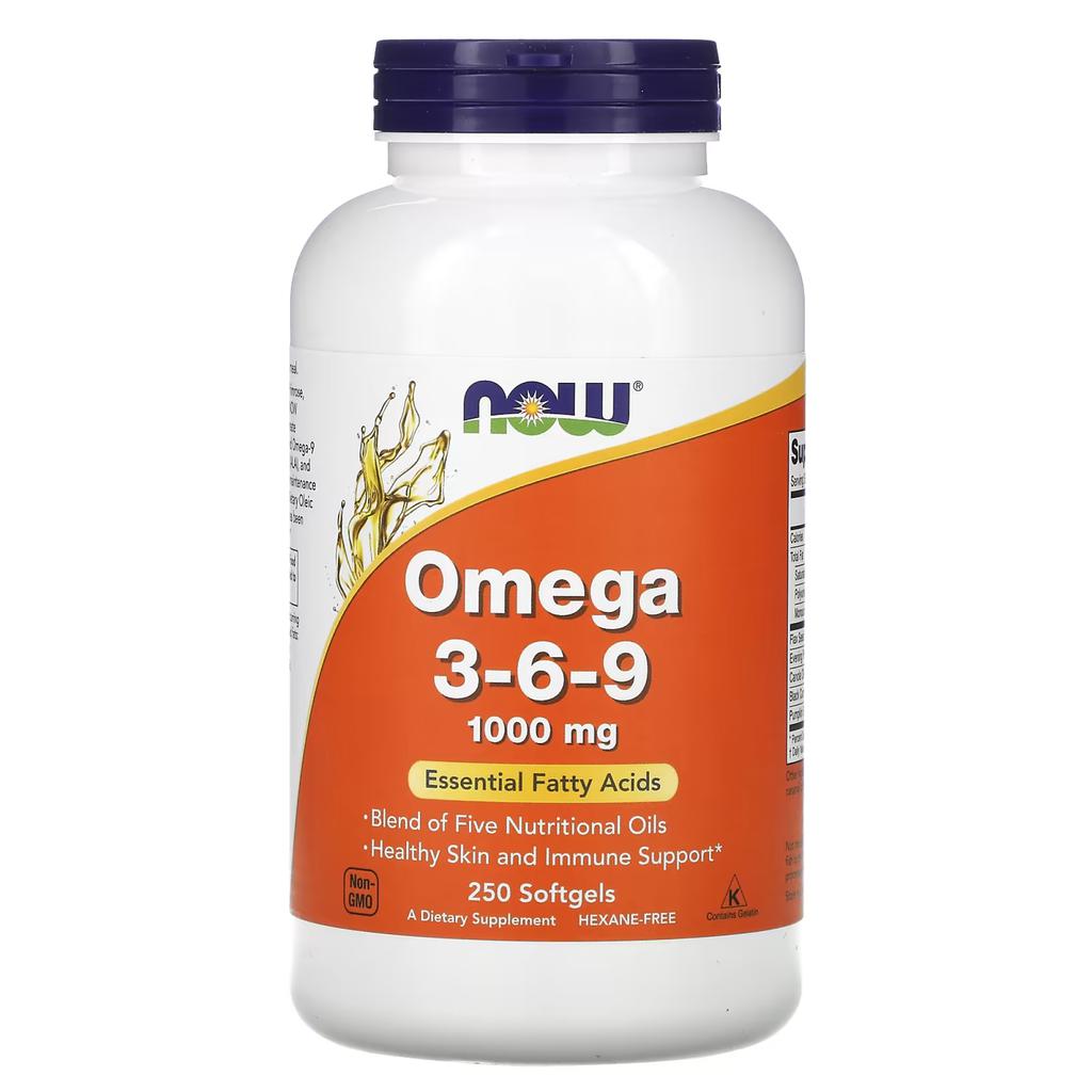 Now Omega 3-6-9 Capsulas Blandas 250 Cápsulas / 1 000 mg