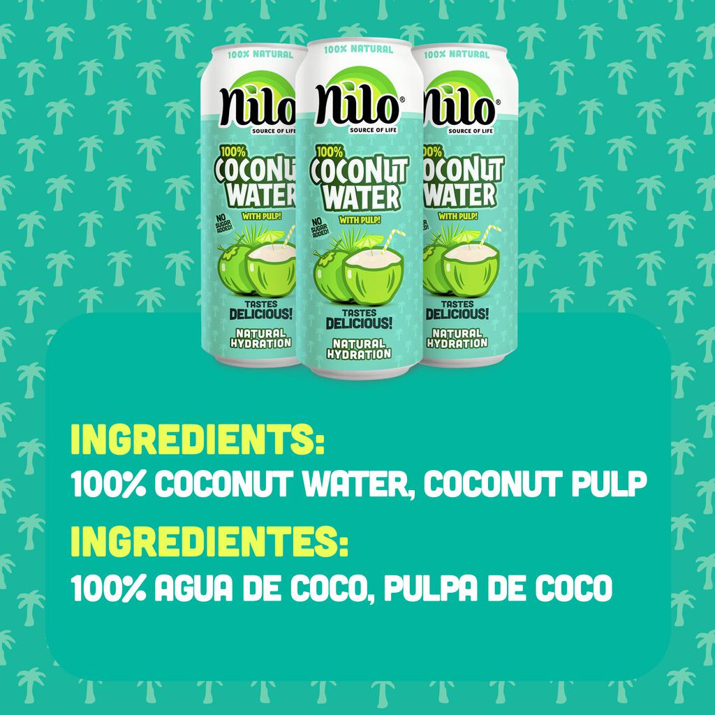 Nilo Agua de Coco 12 Unidades / 320 mL / 10.82 oz Agua