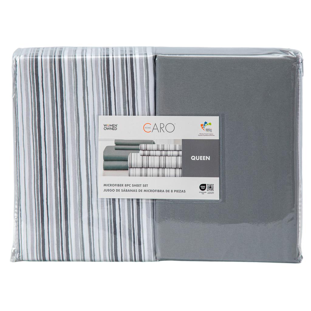 Caro Home Microfiber Sheet Set Queen Size 8 Pieces