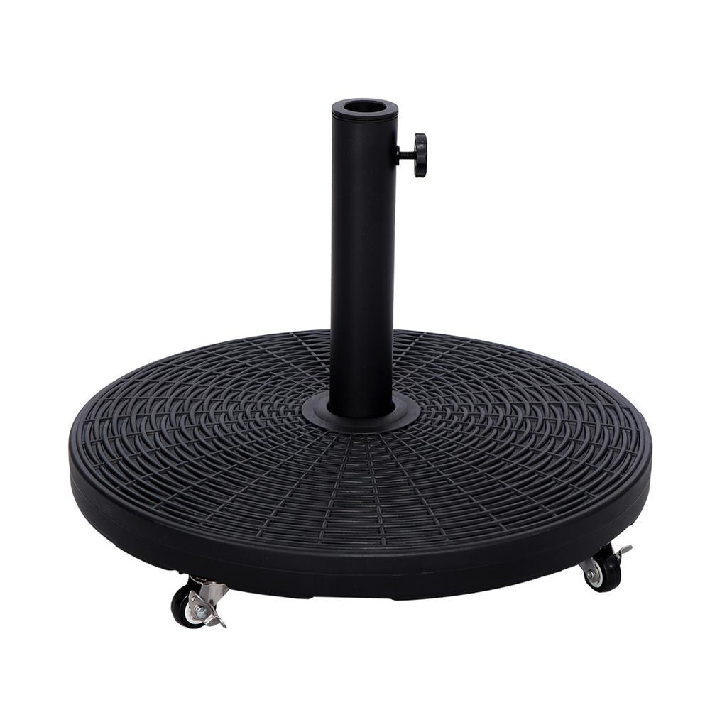 Round Resin Umbrella Base with Wheels 26.76 kg / 59 lb