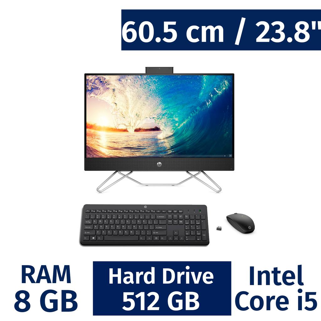 HP 60.5 cm / 23.8" Pulgadas Computador Todo en Uno Intel Core i5 RAM 8 Gigabytes / Almacenamiento 512 Gigabytes 24-cb1027la