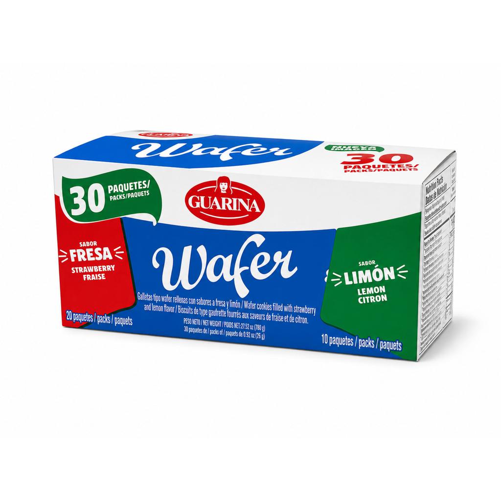 Guarina Galletas Variadas Tipo Wafer Rellenas 30 Unidades