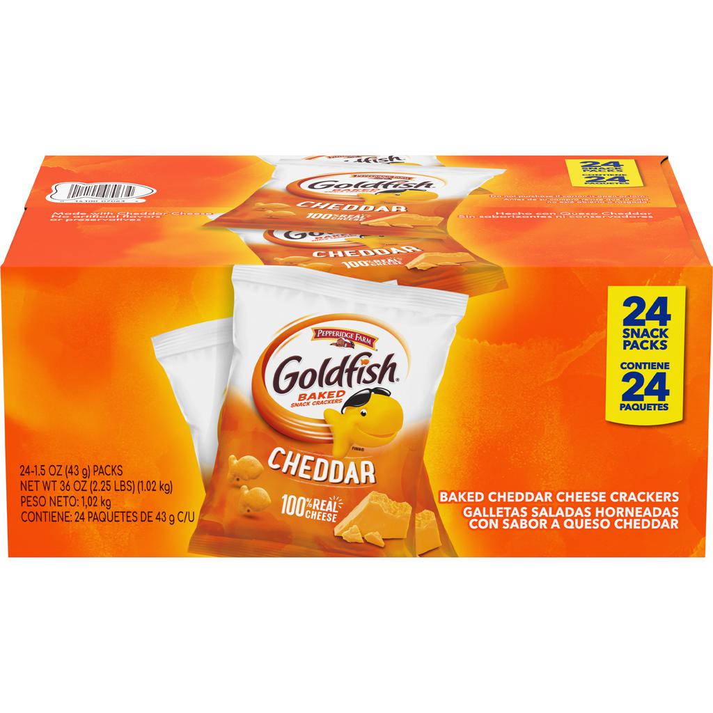 Pepperidge Farm Galletas Goldfish de Queso Cheddar 24 Unidades / 43 g / 1.5 oz