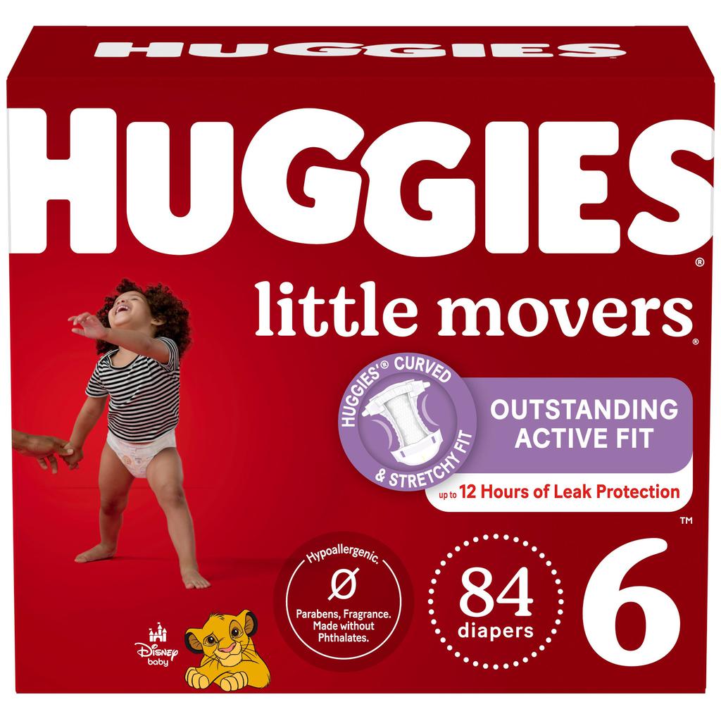 Huggies Little Movers Pañales para Bebé Paso 6 / 84 Unidades