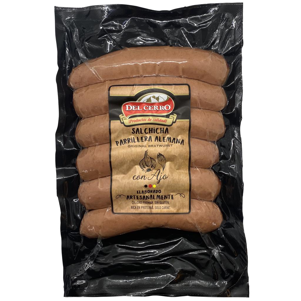 Del Cerro Salchicha Parrillera Alemana con Ajo1.5 LB