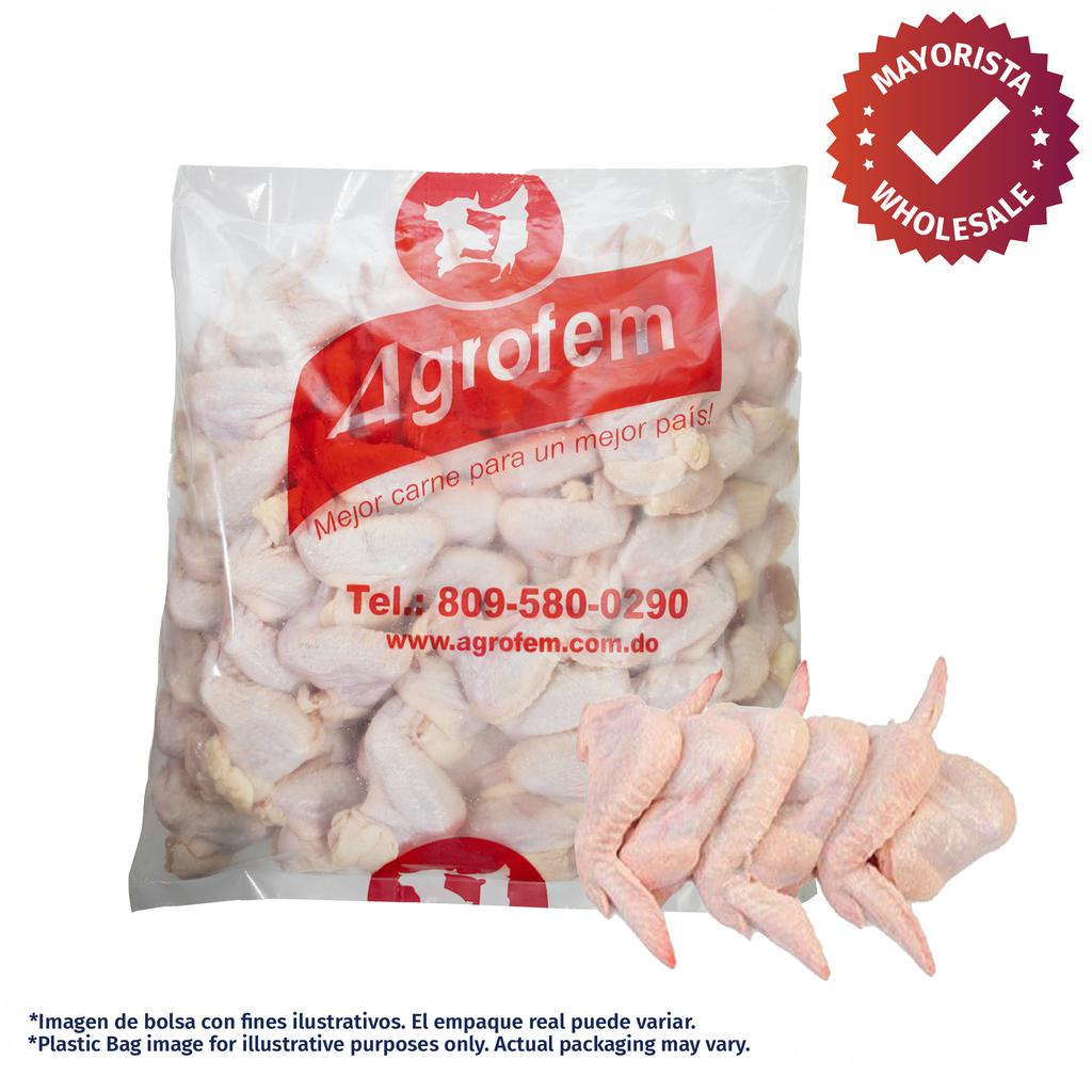 Agrofem Alitas de Pollo Frescas Bolsa 9 kg / 20 lb