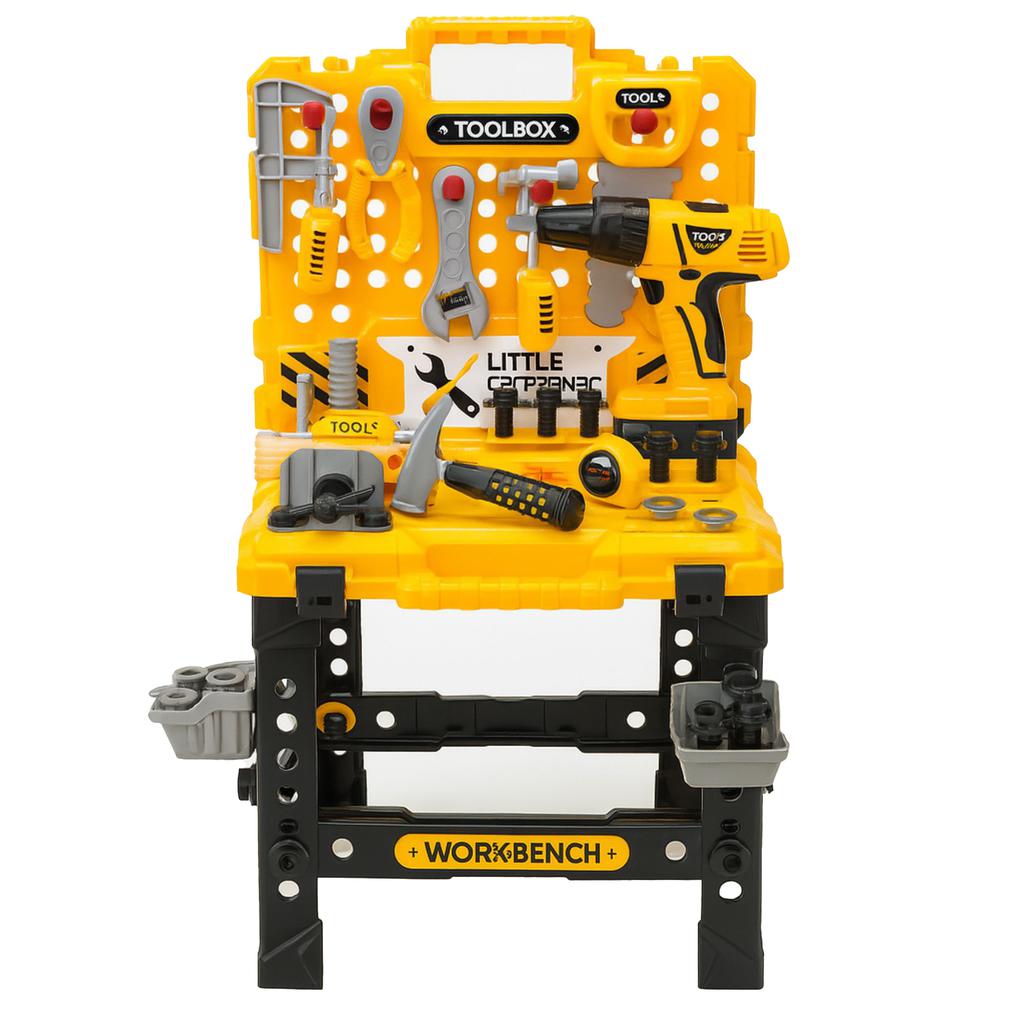 Qi Jun Toys 69-Piece Children's Tool Bench Buildable Toy
