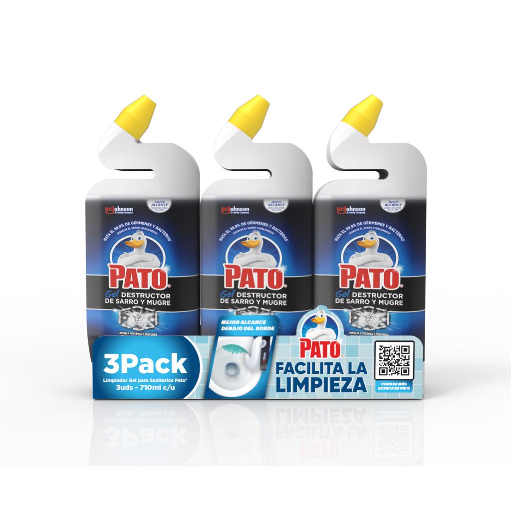Pato Limpiador en Gel para Sanitarios 3 Unidades / 710 mL
