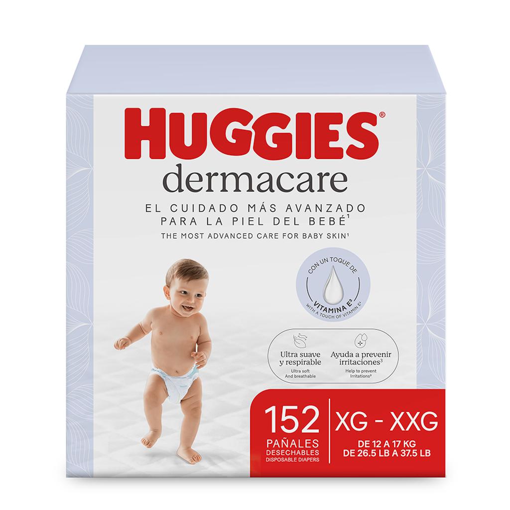 Huggies Dermacare Pañales para Bebé Talla XG - XXG / 152 Unidades