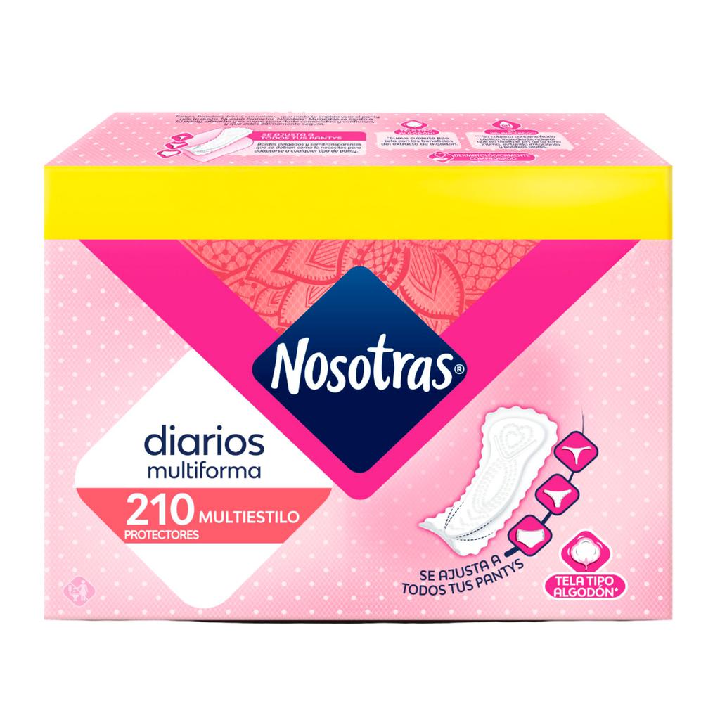 Nosotras Protectores Femeninos Diarios Multiformas 210 Unidades