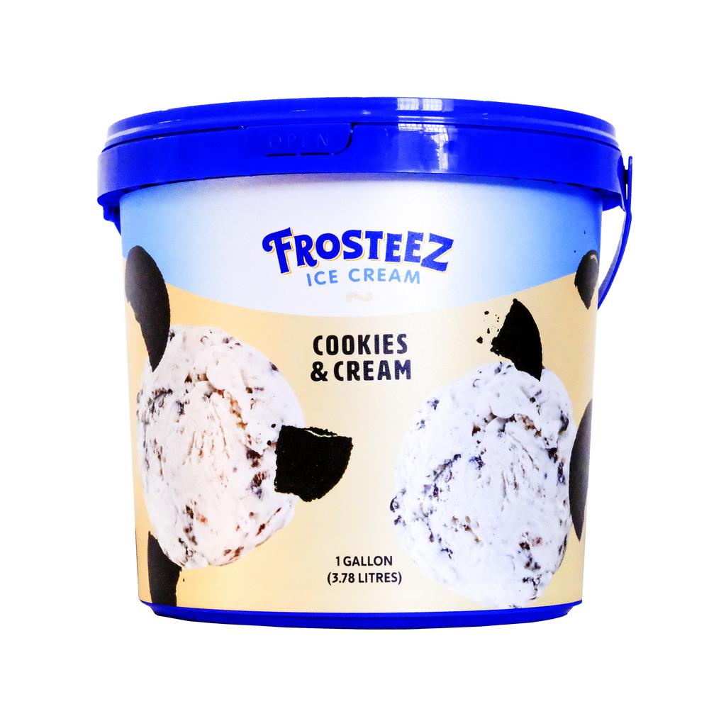 Frosteez Cookies & Cream Ice Cream 3.78 L / 127 oz
