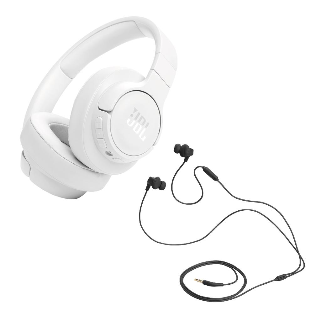 JBL Headband Headphones and Wired Earbuds with Bluetooth Set