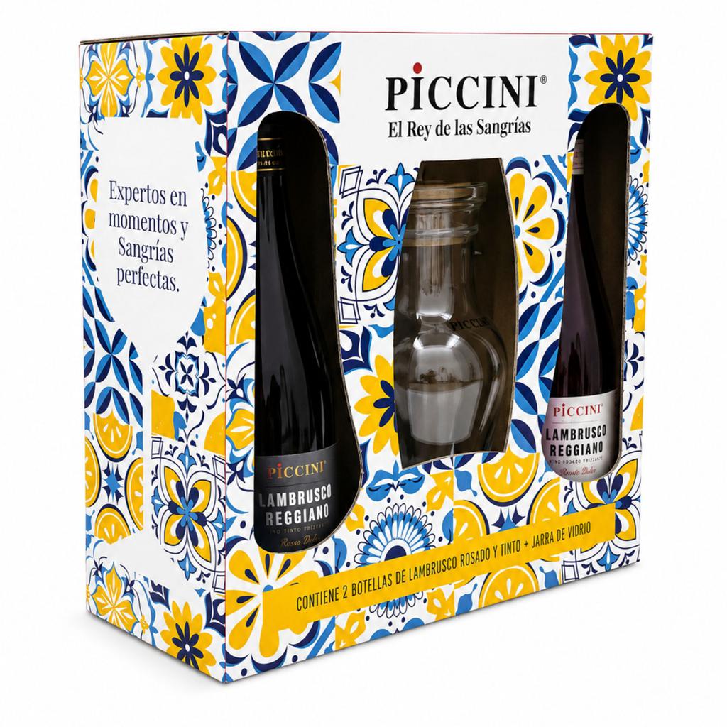 Piccini Lambrusco Set Vino Tinto 750 mL + Vino Rose 750 mL