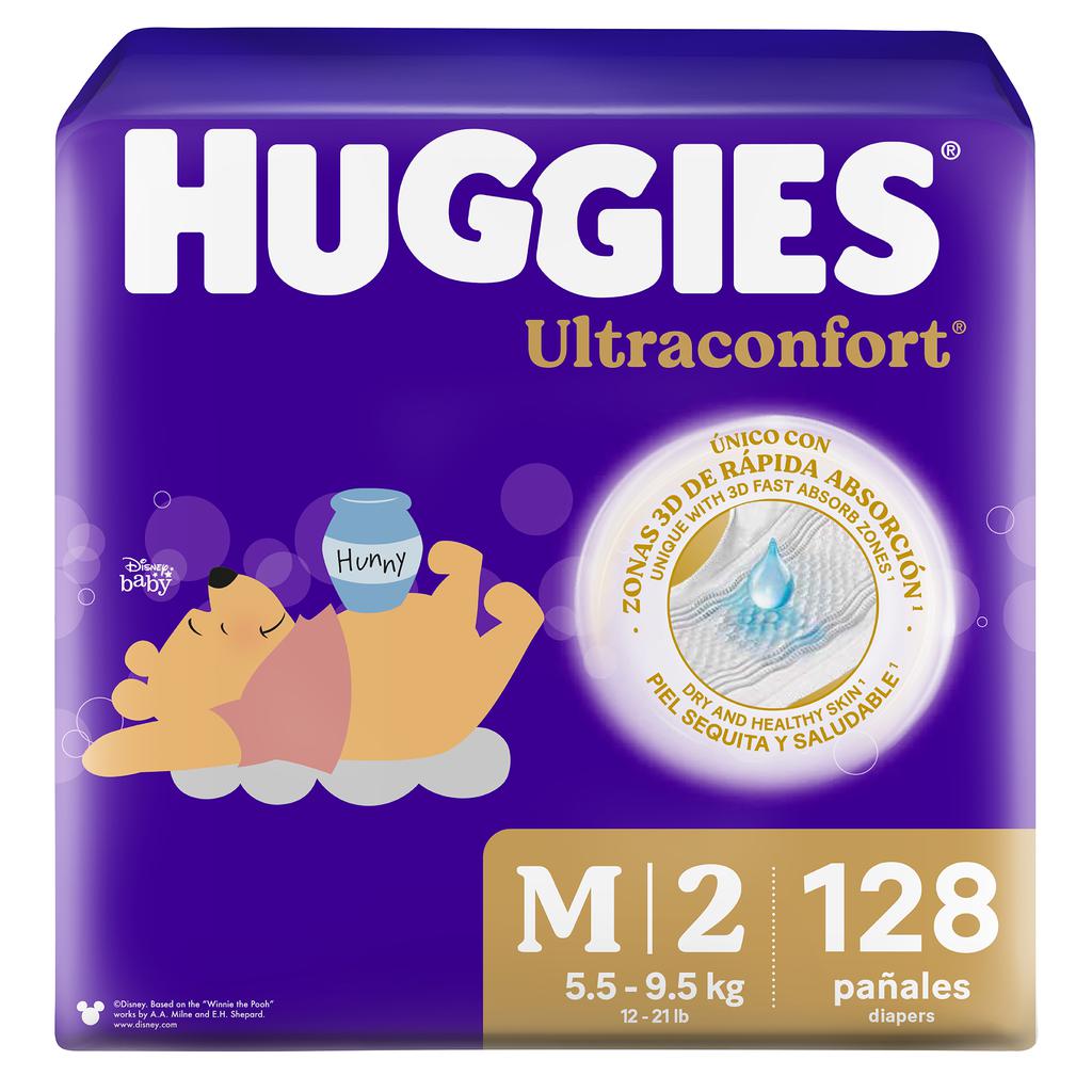Huggies UltraConfort Pañales para Bebé Talla M Etapa 2 / 128 Unidades