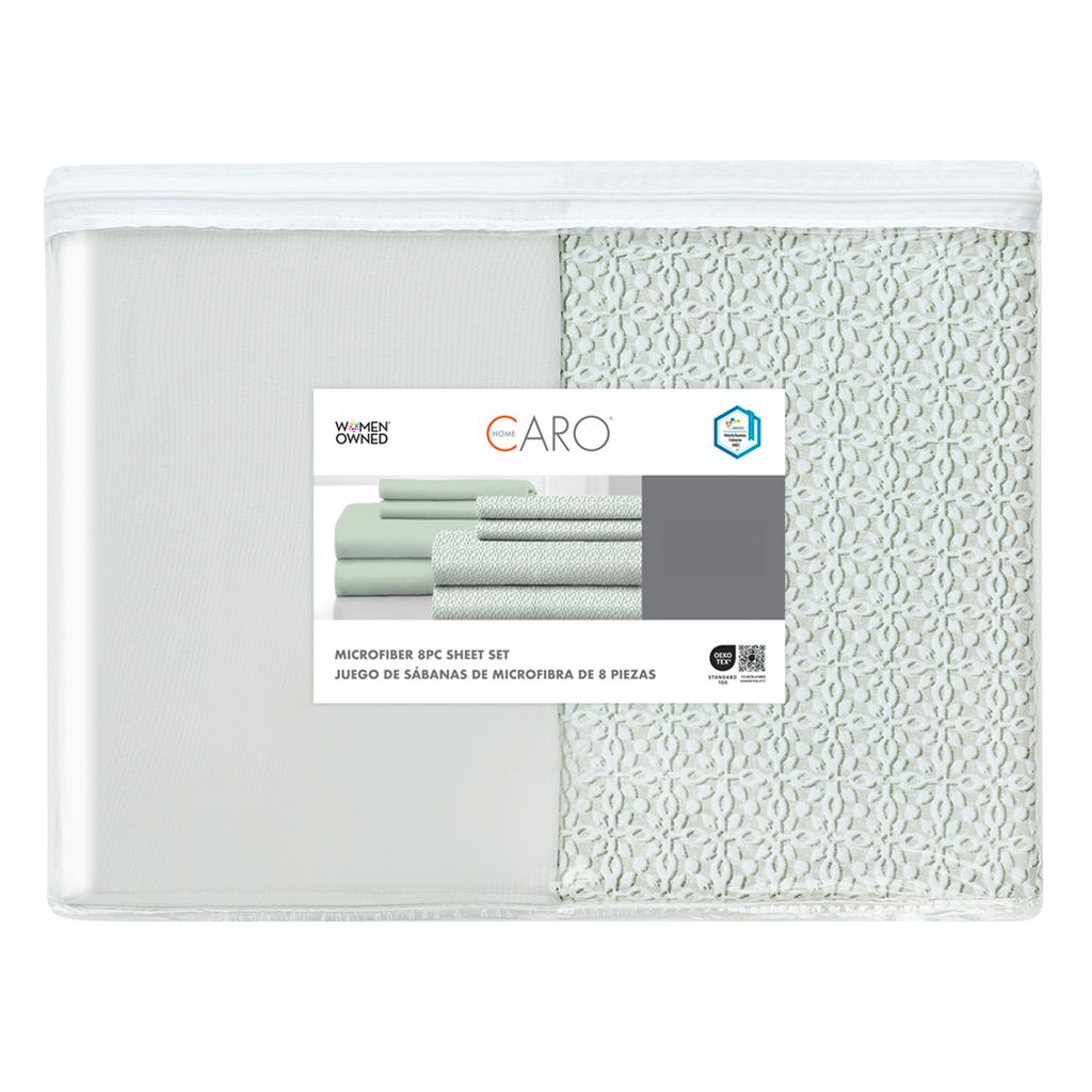 Caro Home Full Size Bed Sheet Set 8 Pieces