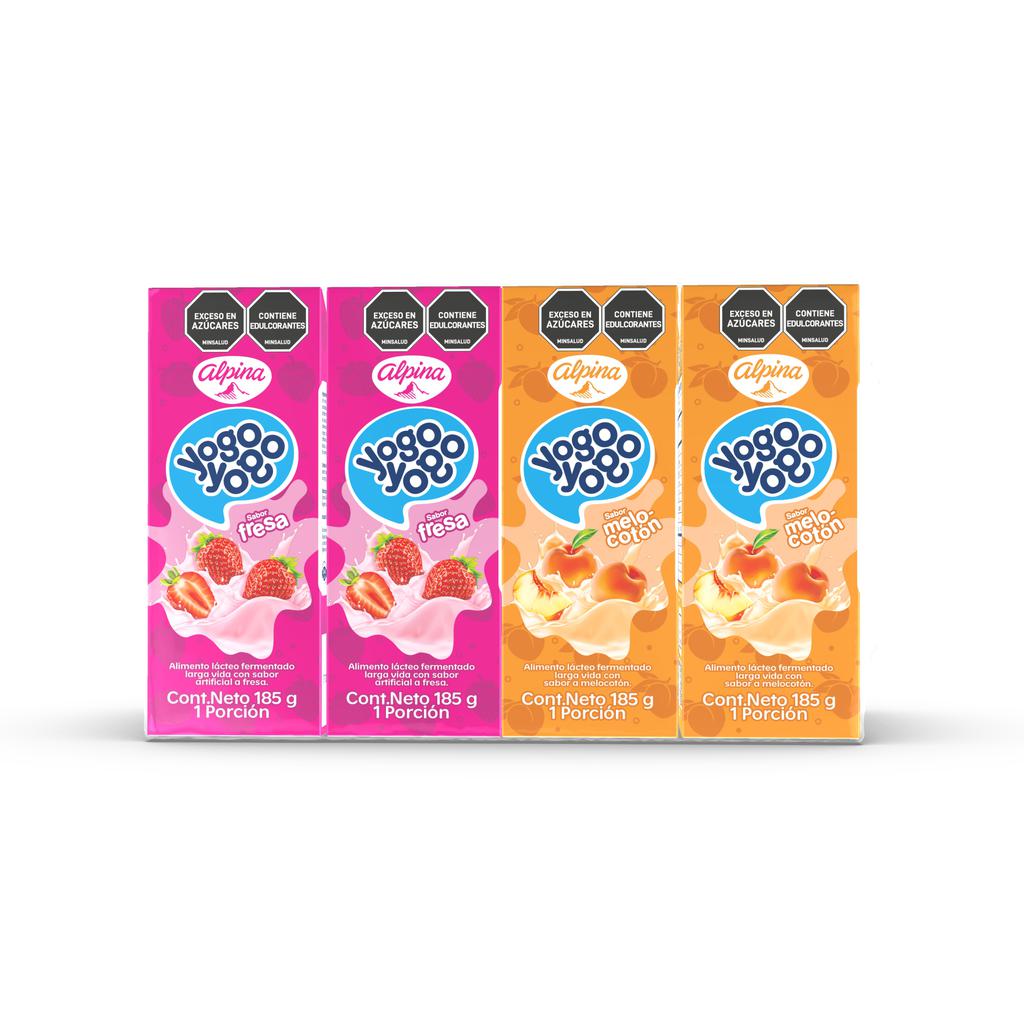 Yogo Yogo Alimento Lácteo en Caja Sabores Surtidos 12 Unidades / 185 g