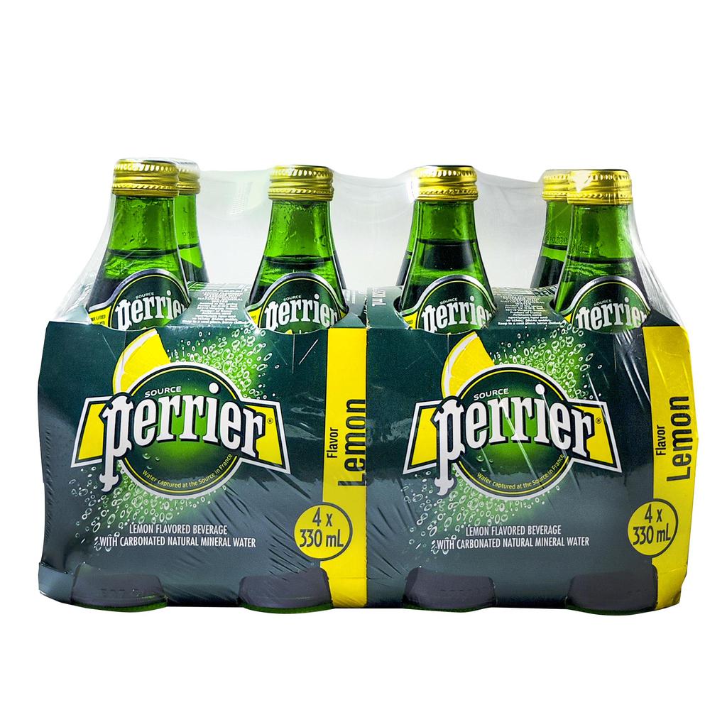 Perrier Lemon Flavor Carbonated Mineral Water 8 Units / 330 mL