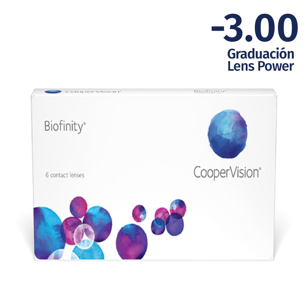 CooperVision -3.00 Biofinity Aspheric Contact Lenses 6 Units