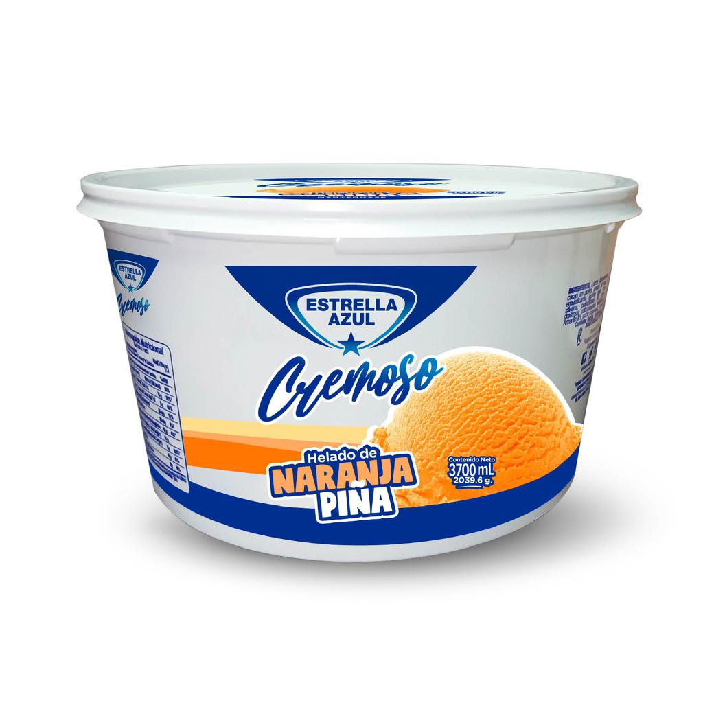 Estrella Azul Orange Ice Cream Pina 3.7 L / 1 gal