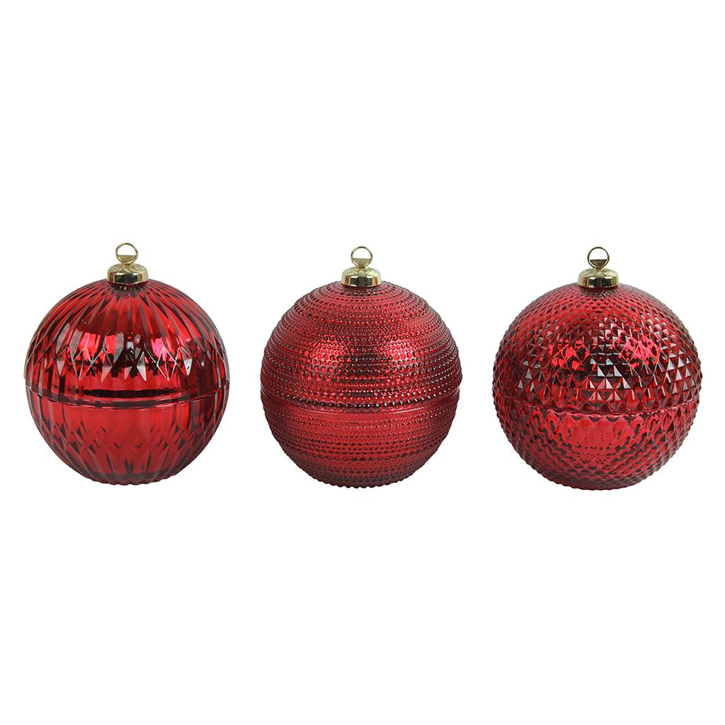 Member's Selection Juego de Esferas Decorativas de Navidad 3 Piezas