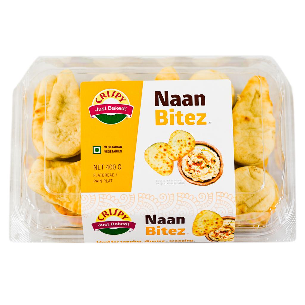 Crispy Just Baked Mini Naan Bread Bites Baked and Crunchy Snack Style